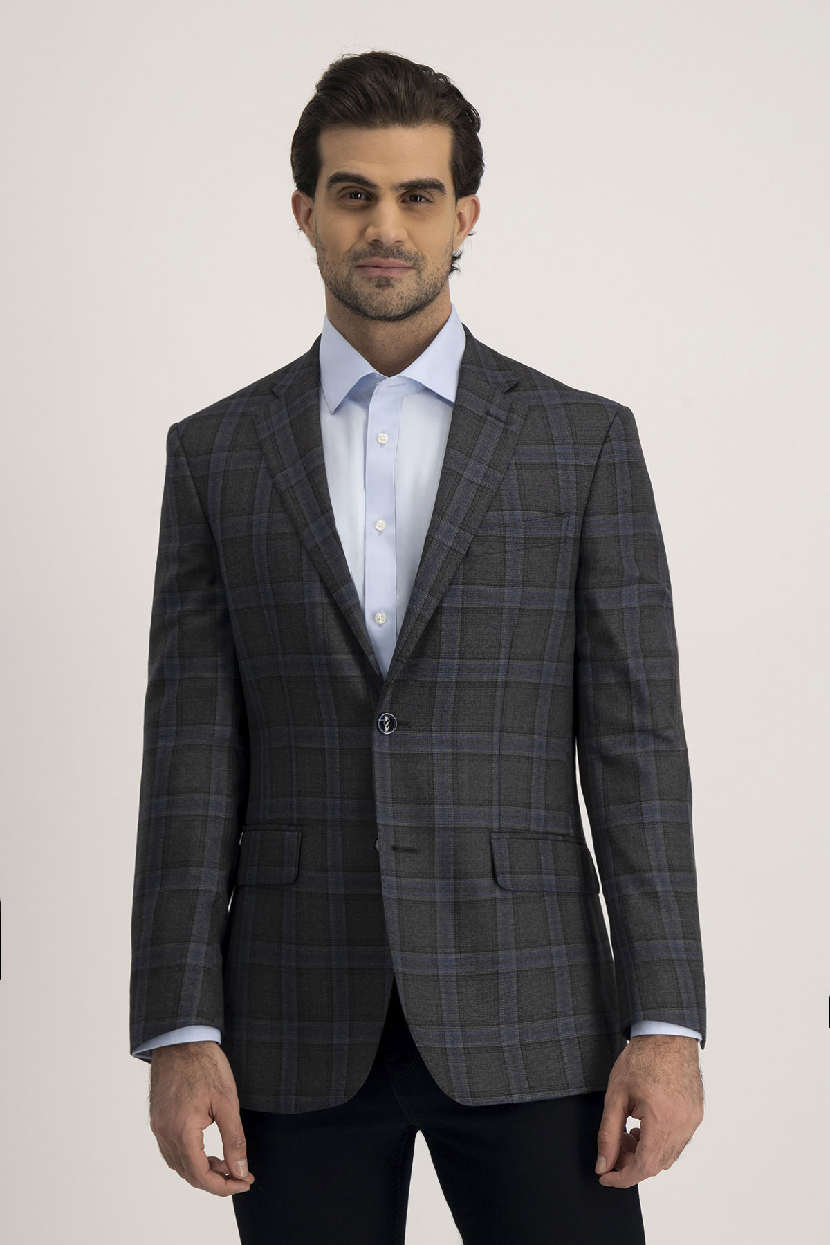 Saco Casual Roberts Gris Oxford Contemporary Fit