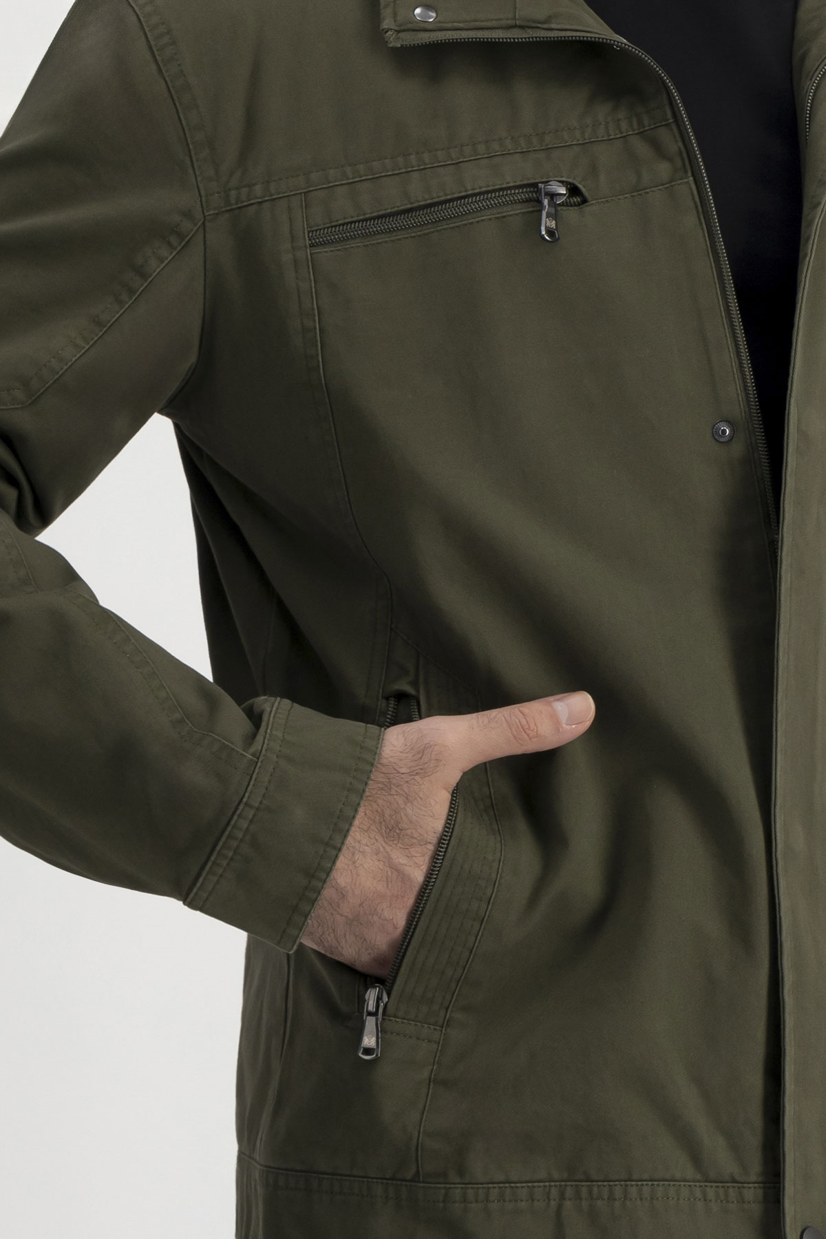 Chamarra Roberts Verde Oscuro Contemporary Fit
