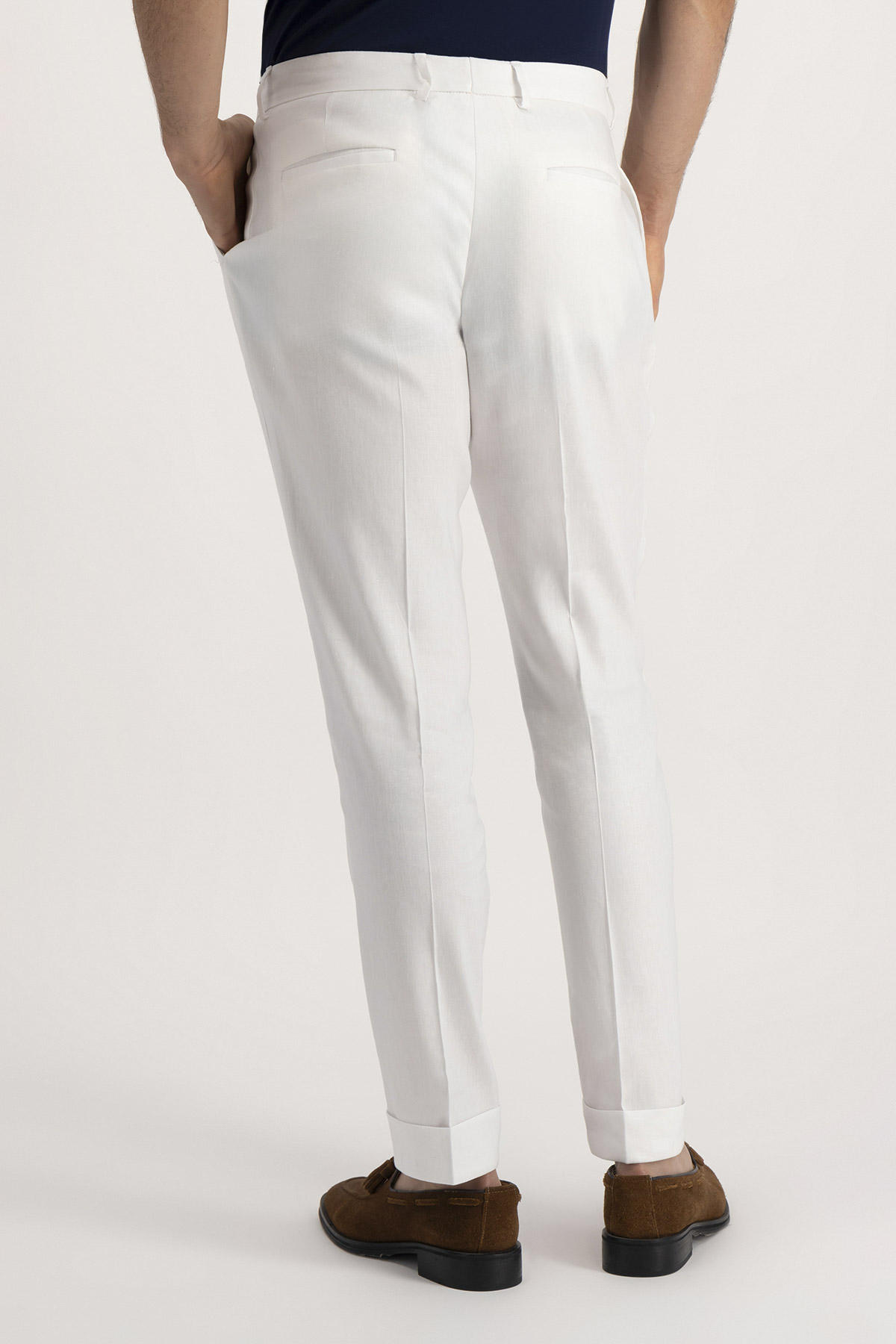 Pantalón Casual Roberts Blanco Slim Fit