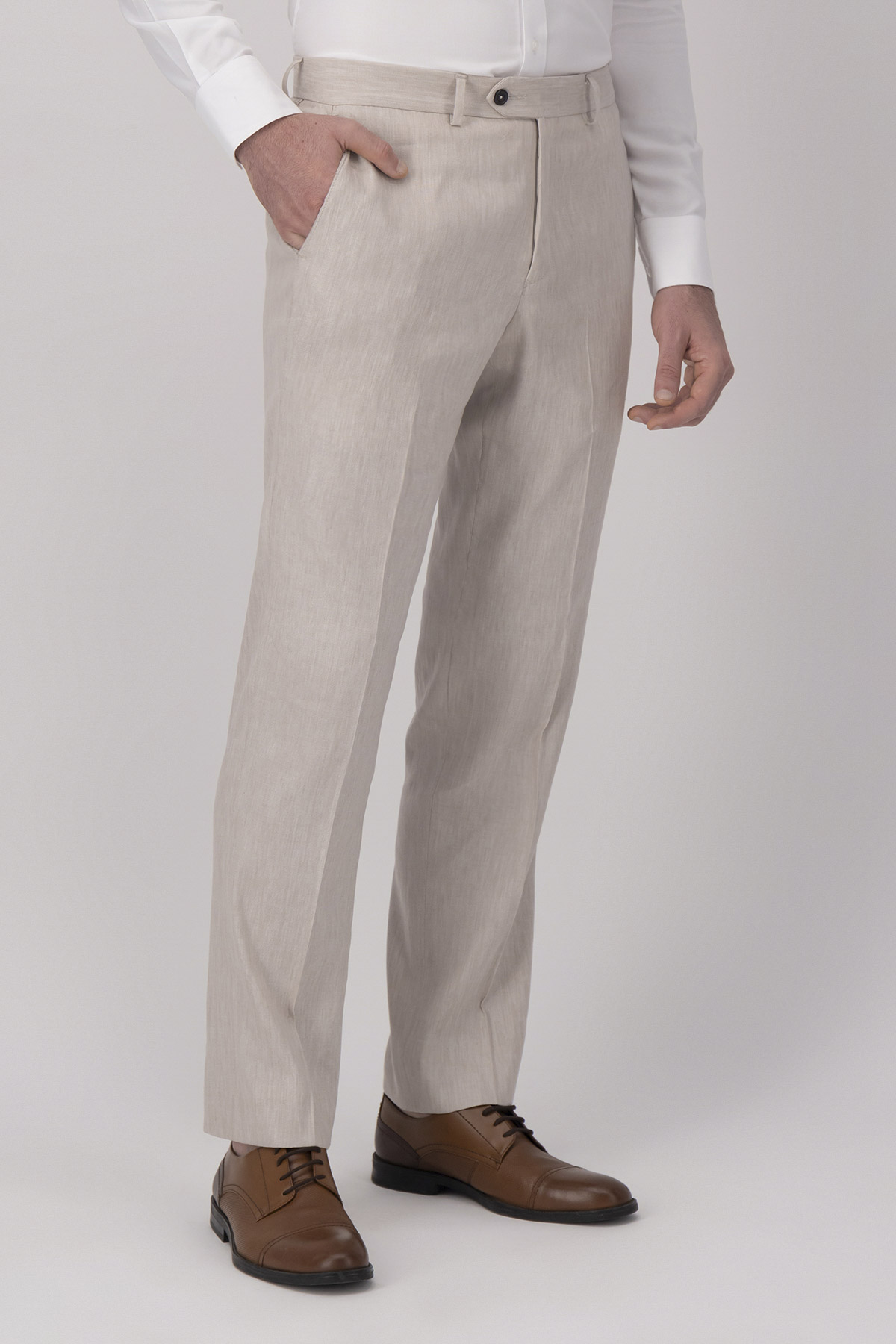 Traje Color Beige Contemporary Fit
