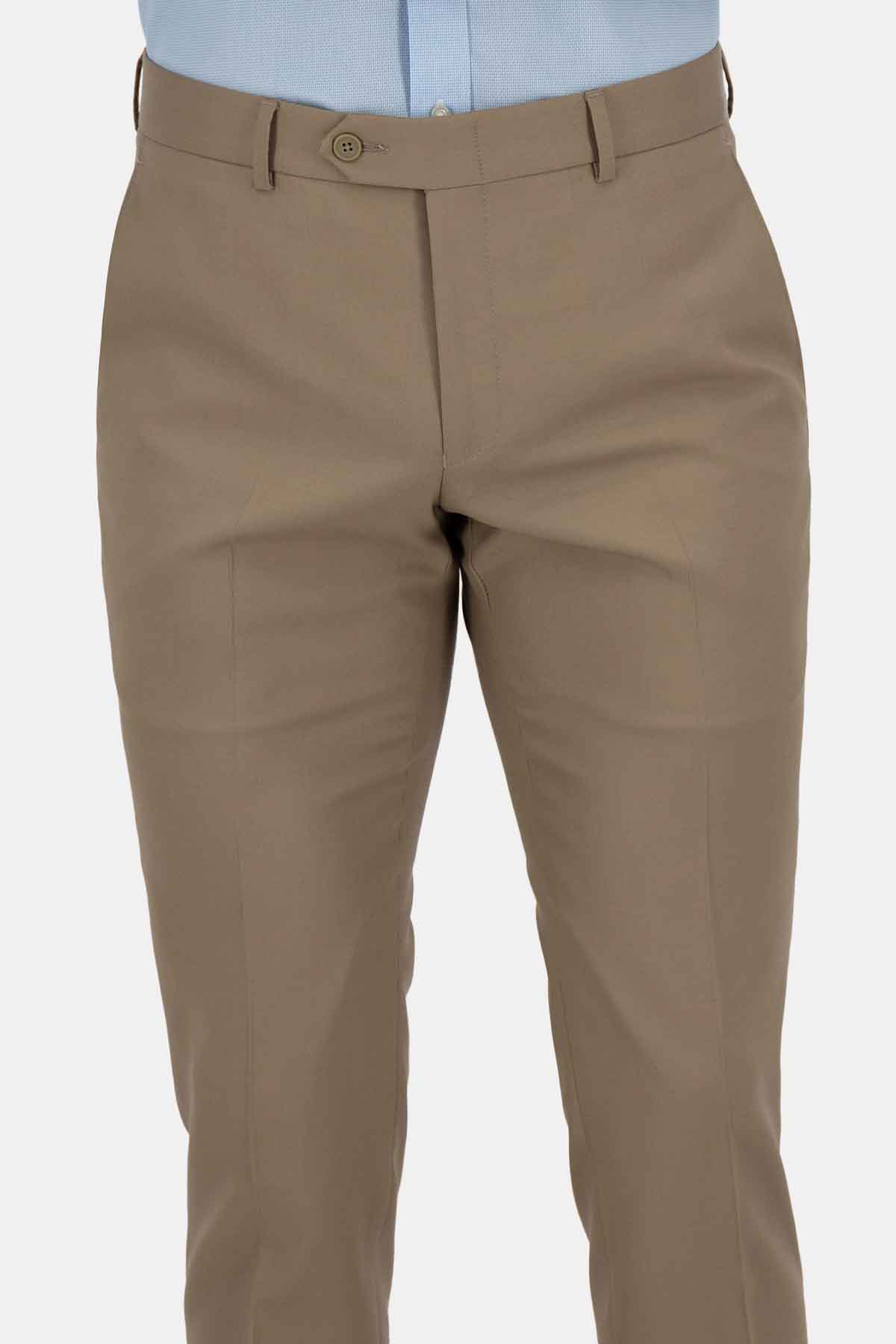 Pantalón Vestir Beige Roberts Slim Fit