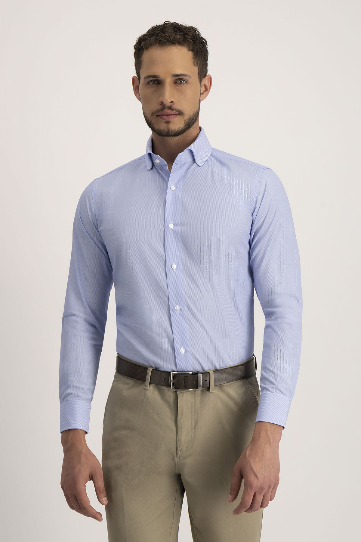 Camisa Formal Easy Care Roberts Slim Fit Azul Marino image number 1
