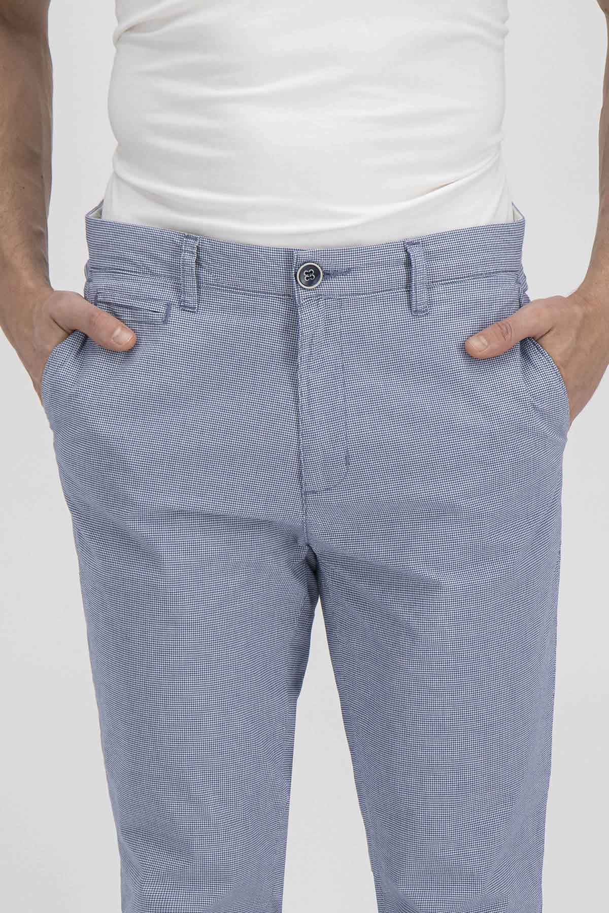 Pantalón Chino Calderoni Azul Contemporary Fit